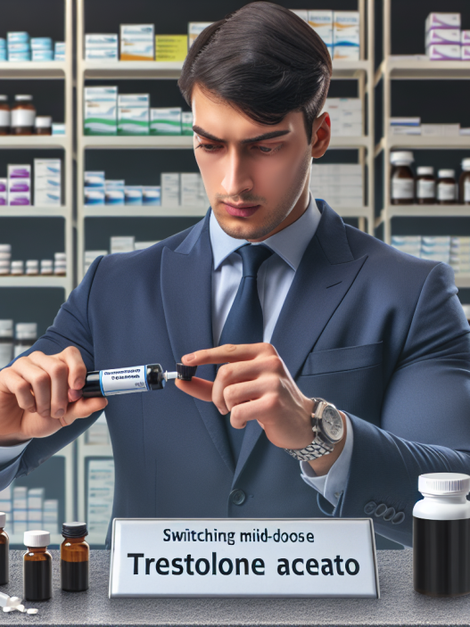 Switching doses mid-cycle for trestolone acetato